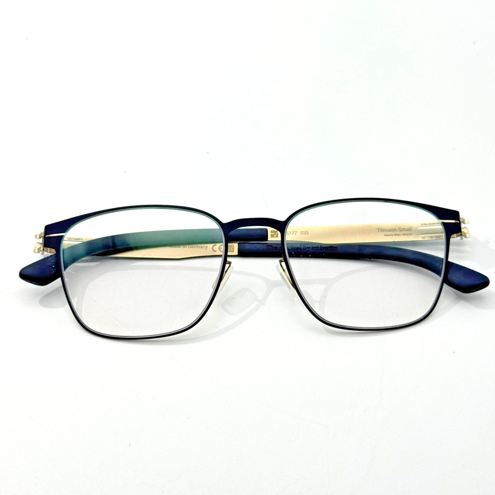 ic! Berlin Eyeglasses Frame Tillman Small IC5177 035 Blue Square 51-18-145